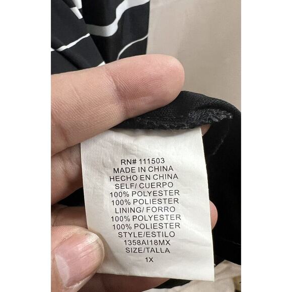 Lux II Black and White Dress Size 1X - Excellent Condition - Picture 3 of 4